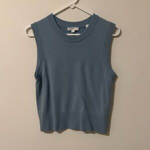 Vince Sleeveless Blue Knit Top